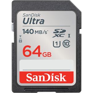 SanDisk Ultra 64 GB SDXC Speicherkarte (2022) bis 140 MB/s, C10, U1