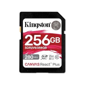 Kingston Canvas React Plus V60 256GB SDXC Speicherkarte 4K-UHS-II