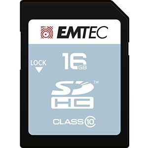 Emtec ECMSD16GHC10CG SD-Karte Klasse 10 Classic-Serie SDXC Lesegeschwindigkeit bis zu 25 MB/s 16 GB Schwarz