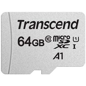 Transcend Highspeed 64GB micro SDXC/SDHC Speicherkarte (für Smartphones, etc. und Digitalkameras) / 4K, Class 10, UHS-I, A1 – TS64GUSD300S
