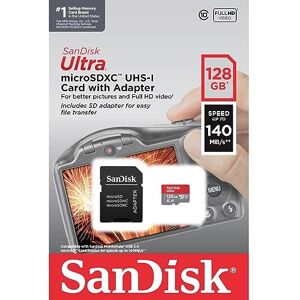 SanDisk 128GB Ultra microSDXC 140MB/s+SD Adapter