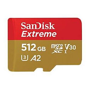 SanDisk Extreme - Flash-Speicherkarte (microSDXC-an-SD-Adapter inbegriffen) - 512 GB - A2 / Video Class V30 / UHS-I U3 / Class10 - microSDXC UHS-I