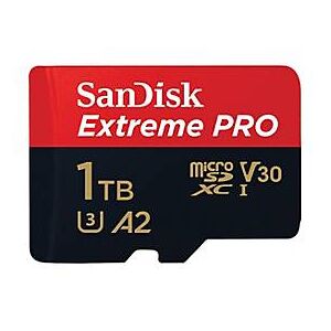 SanDisk Extreme Pro - Flash-Speicherkarte (microSDXC-an-SD-Adapter inbegriffen) - 1 TB - A2 / Video Class V30 / UHS-I U3 / Class10 - microSDXC UHS-I