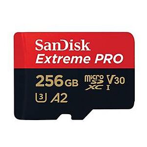 SanDisk Extreme Pro - Flash-Speicherkarte (microSDXC-an-SD-Adapter inbegriffen) - 256 GB - A2 / Video Class V30 / UHS-I U3 / Class10 - microSDXC UHS-I