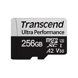 Transcend 340S - Flash-Speicherkarte - 256 GB - A2 / Video Class V30 / UHS-I U3 / Class10 - microSDXC