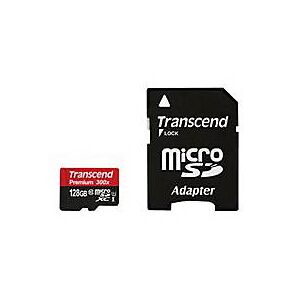 Transcend Premium - Flash-Speicherkarte (microSDXC-an-SD-Adapter inbegriffen) - 128 GB - UHS Class 1 / Class10 - 300x - microSDXC