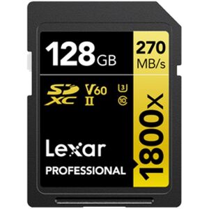 Lexar SD Pro Gold Series UHS-II 1800x 128GB V60