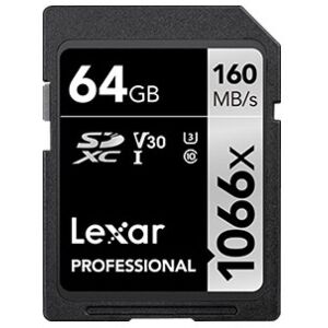 Lexar SD Pro Silver Series UHS-I 1066x 64GB V30