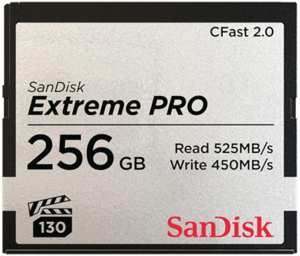 SANDISK Speicherkarte "CFast Extreme Pro 2.0" Speicherkarten Gr. 256 GB, grau Speicherkarten