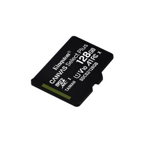 Kingston Canvas Select Plus SDCS2/128GB hukommelseskort med adapter (128GB; Class 10, Class U1, V10; + adapter)