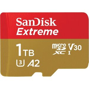 SanDisk Extreme MicroSDXC 1TB - 190/130 mb/s - A2 - V30 - SDA - Rescue Pro DL 1Y - Inklusiv SD-adapter