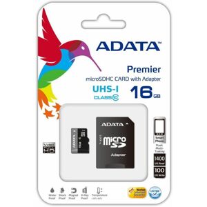 Mikro-SD-hukommelseskort med adapter Adata CLASS10 16 GB