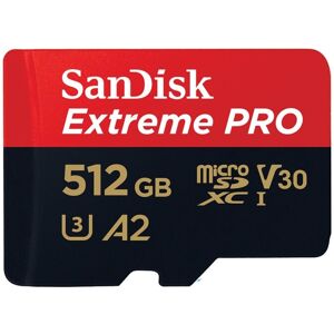 SanDisk MicroSDXC Extreme Pro 512GB 200MB/s A2 C10 V30 UHS-I