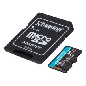 Kingston 64GB microSDXC Canvas Go Plus 170R A2 U3 V30 Card + ADP