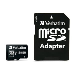 Verbatim Premium microSDXC Class 10 Hukommelseskort m. 128GB & Kamera Adaptor