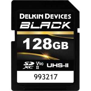 Delkin Sdxc Black Rugged Uhs-ii V90 U3 C10 R300/w250 128gb 128gb Sdxc Uhs-ii Memory Card
