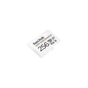 SanDisk High Endurance - Flashhukommelseskort (microSDXC til SD adapter inkluderet) - 256 GB - Video Class V30 / UHS-I U3 / Class10 - microSDXC UHS-I