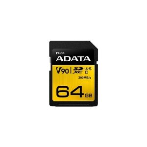 A-Data Technology ADATA Premier ONE - Flashhukommelseskort - 64 GB - UHS-II U3 / Class10 - SDXC UHS-II