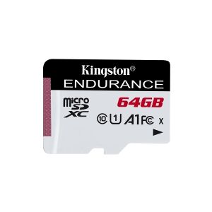Kingston Technology Kingston High Endurance - Flashhukommelseskort - 64 GB - A1 / UHS-I U1 / Class10 - microSDXC UHS-I