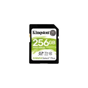 Kingston Technology Kingston Canvas Select Plus - Flashhukommelseskort - 256 GB - Video Class V30 / UHS-I U3 / Class10 - SDXC UHS-I