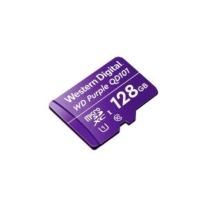 Western Digital WD Purple SC QD101 WDD128G1P0C - Flashhukommelseskort - 128 GB - UHS-I U1 / Class10 - microSDXC UHS-I - lilla