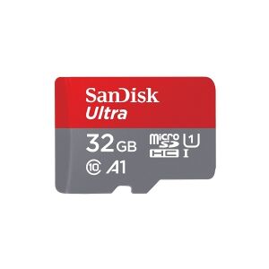 SanDisk Ultra - Flashhukommelseskort (microSDHC til SD adapter inkluderet) - 32 GB - A1 / UHS-I U1 / Class10 - microSDHC UHS-I