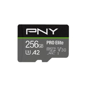 PNY Technologies PNY PRO Elite - Flashhukommelseskort - 256 GB - A2 / Video Class V30 / UHS-I U3 / Class10 - microSDXC UHS-I