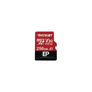 Patriot Memory Patriot EP Series - Flashhukommelseskort (microSDXC til SD adapter inkluderet) - 256 GB - A1 / Video Class V30 / UHS-I U3 / Class10 - microSDXC UHS-I