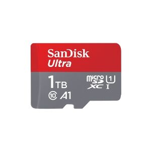 SanDisk Ultra - Flashhukommelseskort (microSDXC til SD adapter inkluderet) - 1 TB - A1 / UHS Class 1 / Class10 - microSDXC UHS-I