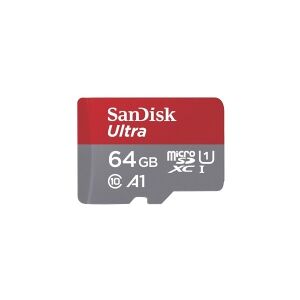 SanDisk Ultra - Flashhukommelseskort (microSDXC til SD adapter inkluderet) - 64 GB