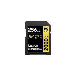 Lexar Media Lexar Professional GOLD Series - Flashhukommelseskort - 256 GB - Video Class V90 / UHS-II U3 / Class10 - 2000x - SDXC UHS-II