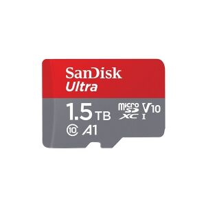 SanDisk Ultra - Flashhukommelseskort (microSDXC til SD adapter inkluderet) - 1.5 TB - A1 / UHS Class 1 / Class10 - microSDXC UHS-I