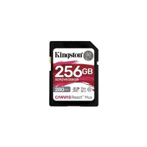 Kingston Technology Kingston Canvas React Plus - Flashhukommelseskort - 256 GB - Video Class V60 / UHS-II U3 / Class10 - SDXC UHS-II