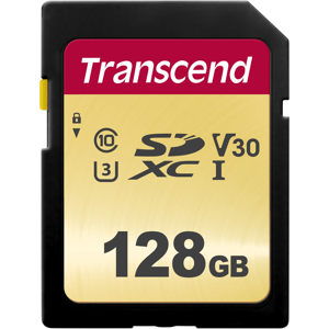 Transcend 500s Sdxc Kort - R95/w60 - 128 Gb