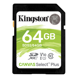 Kingston Canvas Select Plus Sdxc Kort - 64 Gb - Class 10