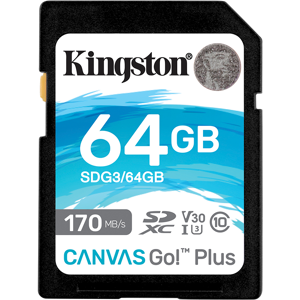 Kingston Canvas Go Plus Uhs-I U3 Sdxc Kort - 64 Gb