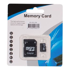 High Speed SD-card 256 GB hukommelseskort med adapter