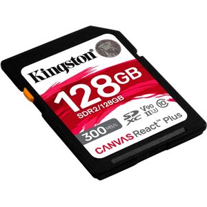 Kingston Canvas React Plus 128 GB SD UHS-II Klasse 10, Hukommelseskort