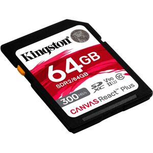 Kingston Canvas React Plus 64 GB SD UHS-II Klasse 10, Hukommelseskort
