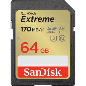 SanDisk Extreme 64 GB SDXC UHS-I Klasse 10, Hukommelseskort