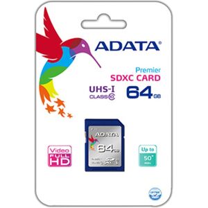 ADATA SDXC 64GB UHS Klasse 10, Hukommelseskort