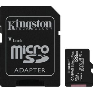 Kingston Canvas Select Plus 128 GB MicroSDXC UHS-I Klasse 10, Hukommelseskort