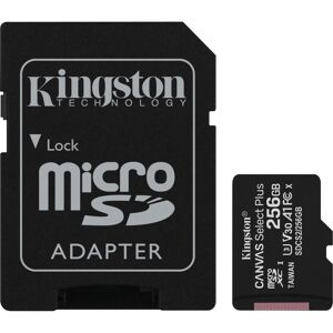 Kingston Canvas Select Plus 256 GB MicroSDXC UHS-I Klasse 10, Hukommelseskort