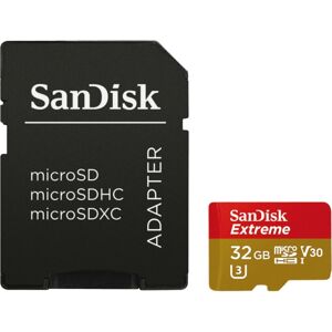 SanDisk Extreme 32 GB MicroSDHC UHS-I Klasse 10, Hukommelseskort
