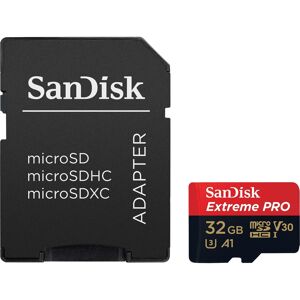 SanDisk Extreme Pro 32 GB MicroSDHC UHS-I Klasse 10, Hukommelseskort