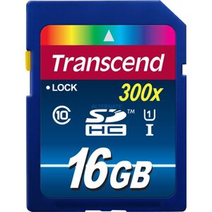 Transcend 16GB SDHC Class 10 UHS-I NAND Klasse 10, Hukommelseskort
