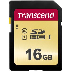 Transcend 16GB, UHS-I, SD SDHC Klasse 10, Hukommelseskort