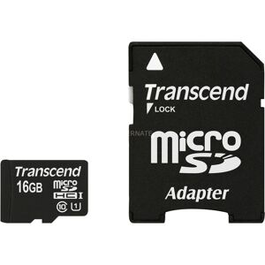 Transcend 16GB microSDHC Class 10 UHS-I MLC Klasse 10, Hukommelseskort