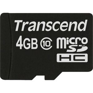 Transcend TS4GUSDC10 hukommelseskort 4 GB MicroSDHC NAND Klasse 10