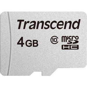 Transcend microSDHC 300S 4GB NAND Klasse 10, Hukommelseskort